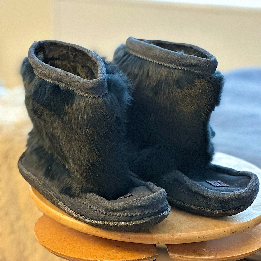 Muks Blue Moccasin Boots